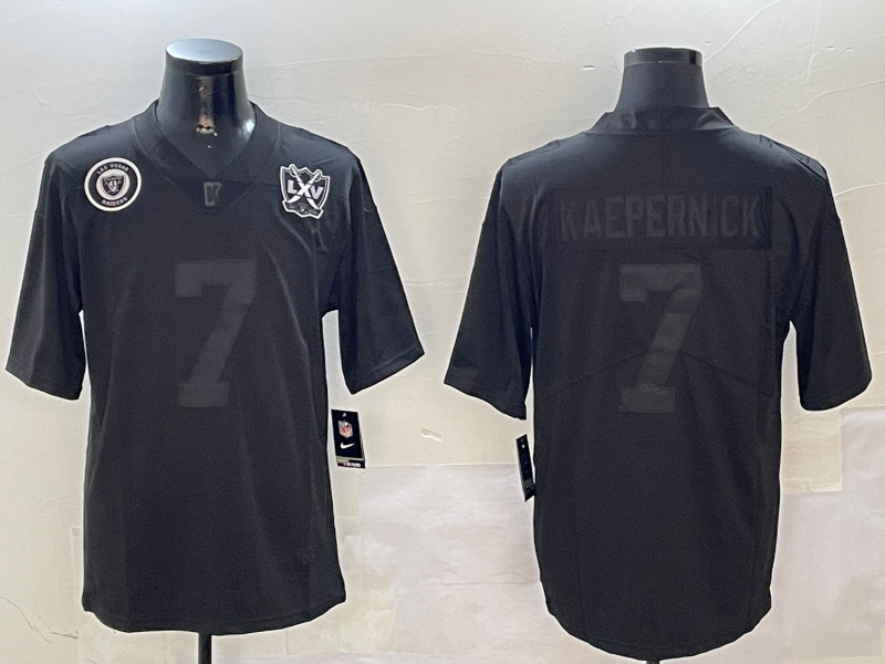 Men 2026 Oakland Raiders #17 Kaepernick Black Nike Limited NFL Jersey 0815003->chicago bears->NFL Jersey